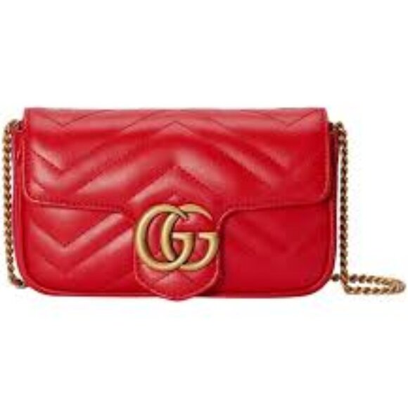 Gucci Red Mini Chain Bag - Picture 1 of 6